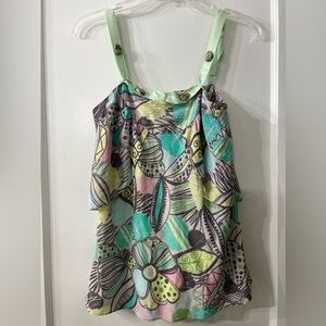 Jak and Rae tropical print and stone blouse size 2